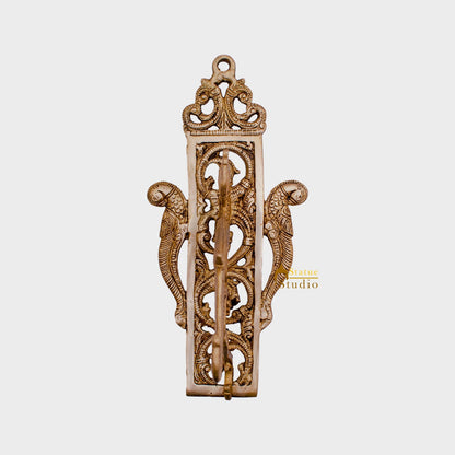 Brass Peacock Design Wall Hanging Decor 10.5 Inch by vendor-unknown - Decor (View 4)