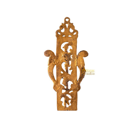 Brass Peacock Design Wall Hanging Decor 10.5 Inch by vendor-unknown - Decor (View 7)