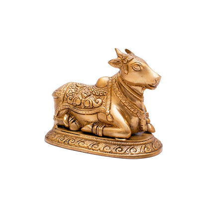 Brass Nandi Statue Idol Home Pooja Room Decor Lucky Gift 5" by vendor-unknown - Spiritual (View 7)