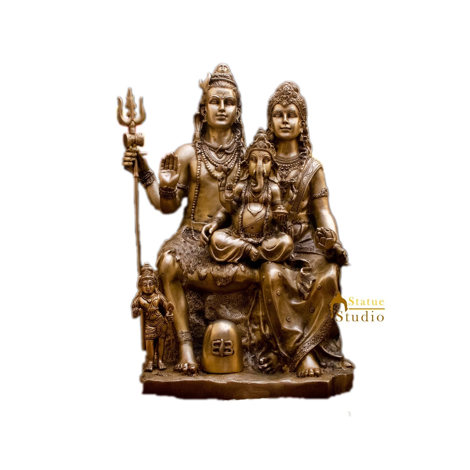 Brass Large Shiva Parivar Idol 2 Feet - Image 6