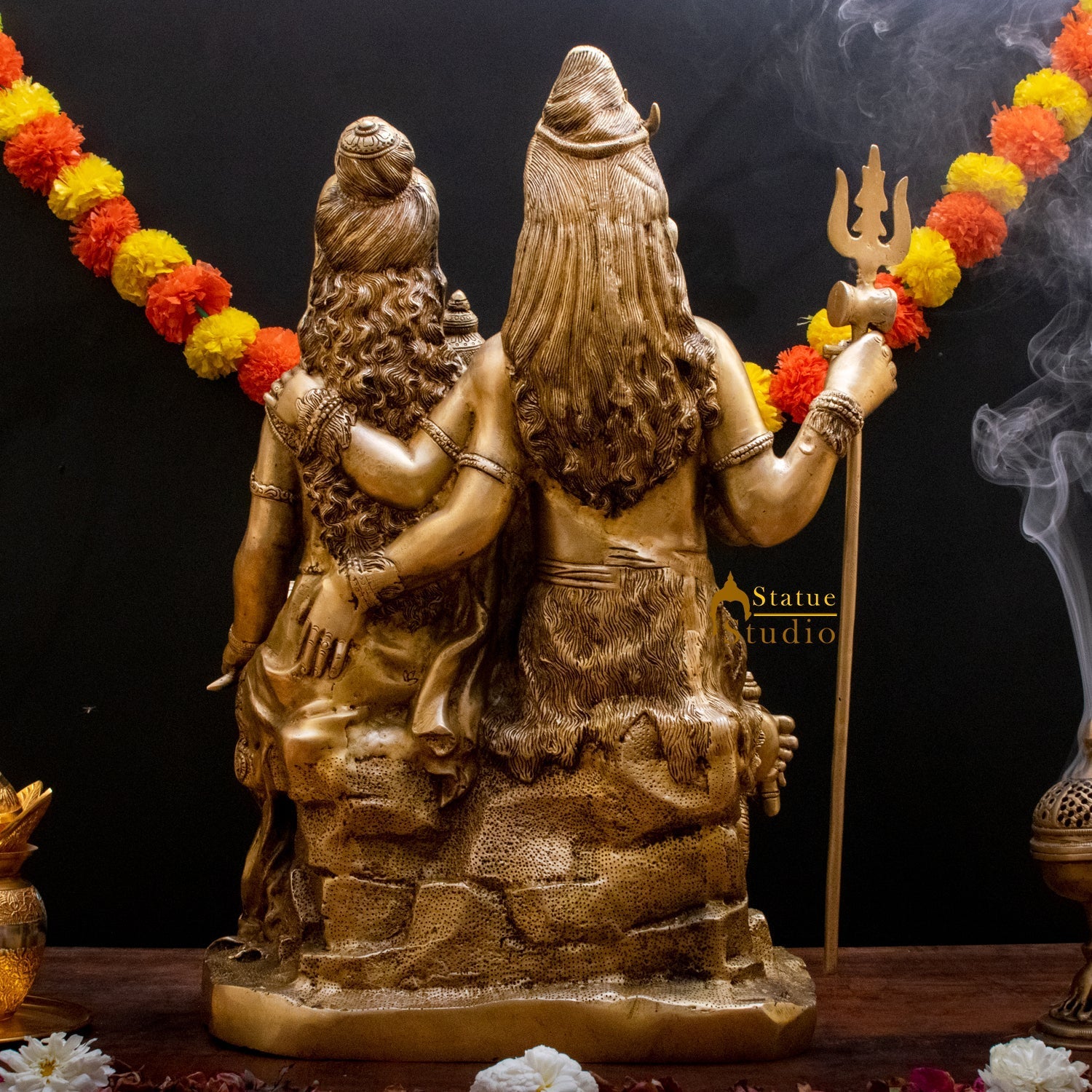 Brass Large Shiva Parivar Idol 2 Feet - Image 5