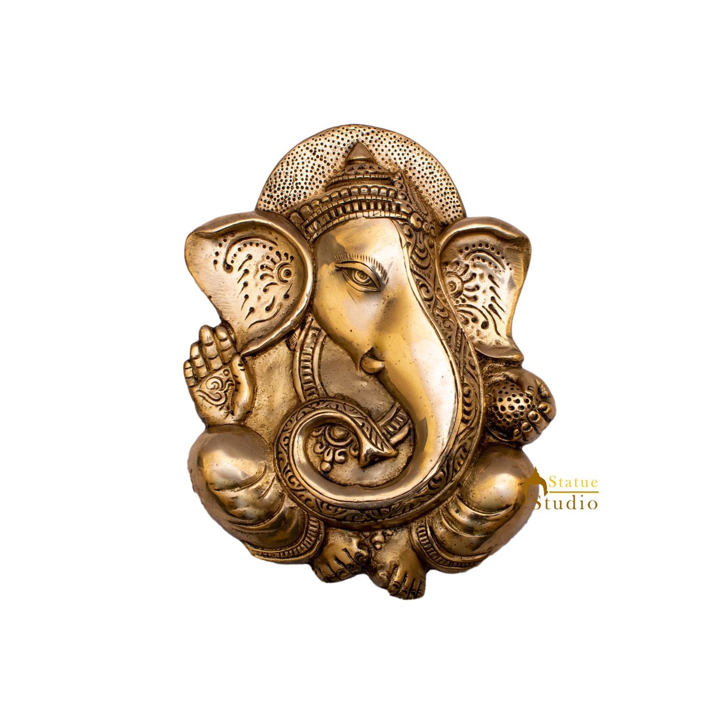 Unique Design Brass Ganesha Wall Hanging 10 Inch