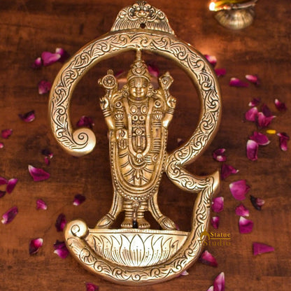 Brass Lord Venkateshwara Tirupati Balaji Wall Hanging 13 Inch by vendor-unknown - Hindu Gods (View 2)