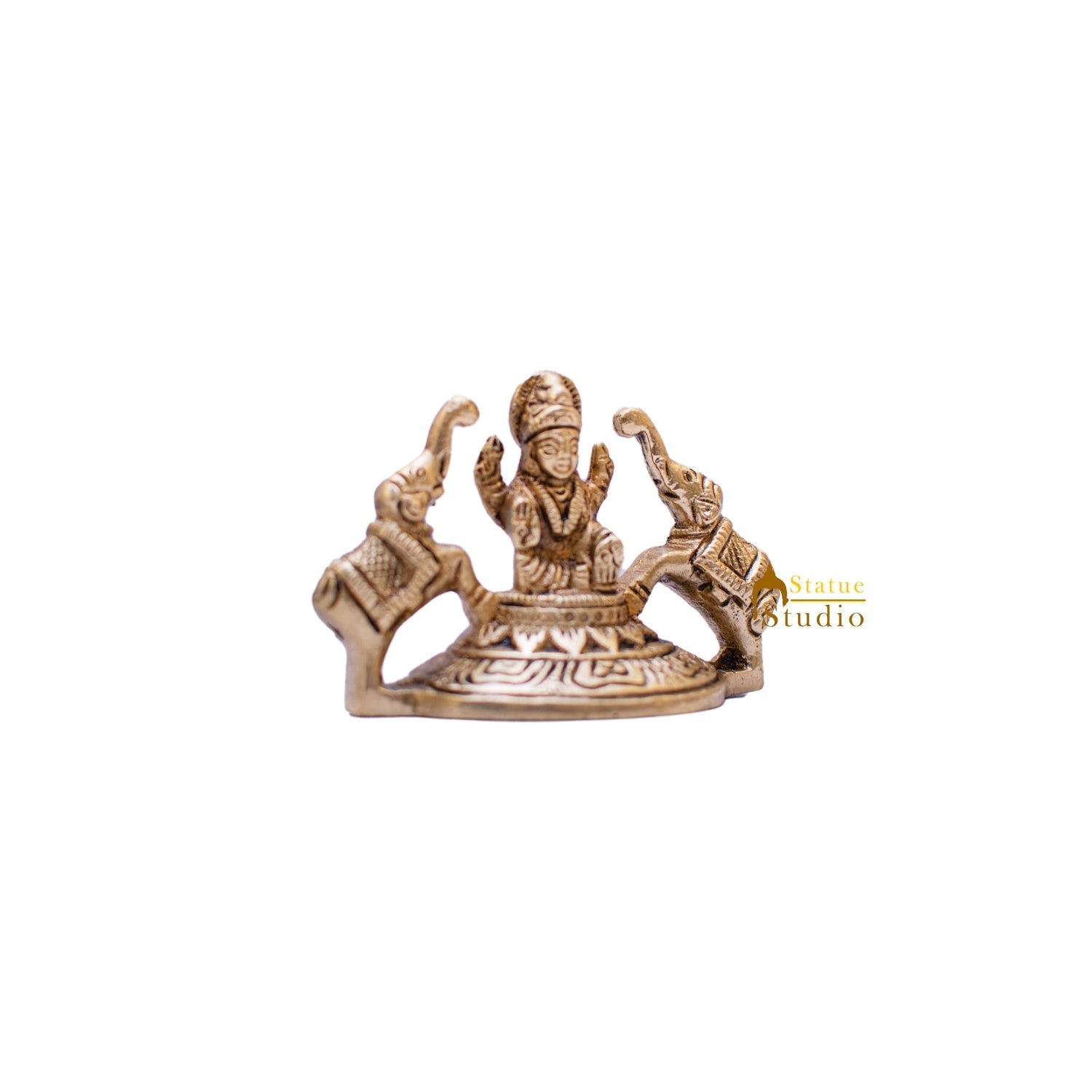 Brass Small Ganesha Lakshmi Statue Ganesh Laxmi Idol For Decor Showpiece 2" - Image 8