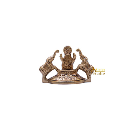 Brass Small Ganesha Lakshmi Statue Ganesh Laxmi Idol For Decor Showpiece 2" by vendor-unknown - Hindu Gods (View 9)