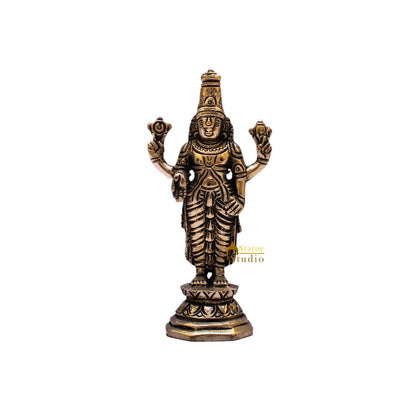 Brass Small Tirupati Balaji Statue 6 inch by vendor-unknown - Gifting (View 4)