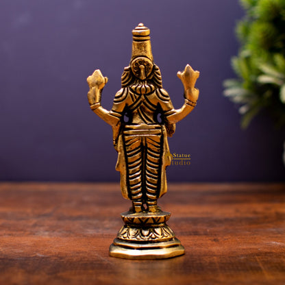 Brass Small Tirupati Balaji Statue 6 inch by vendor-unknown - Gifting (View 7)