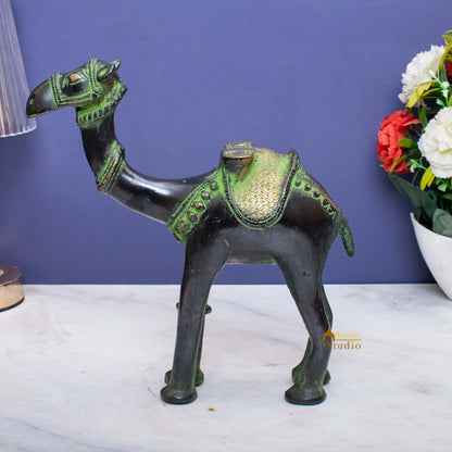 Brass Camel Statue Vastu Recommended Showpiece 9 Inch by vendor-unknown - Decor (View 2)