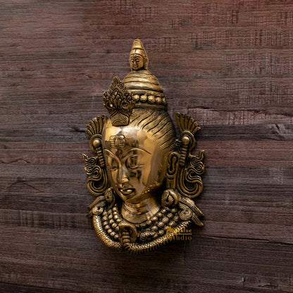 Brass Lord Shiva Wall Hanging 11 Inch by vendor-unknown - Hindu Gods (View 4)