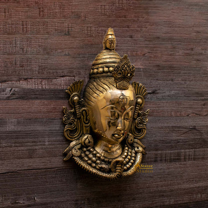 Brass Lord Shiva Wall Hanging 11 Inch by vendor-unknown - Hindu Gods (View 5)