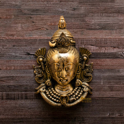 Brass Lord Shiva Wall Hanging 11 Inch by vendor-unknown - Hindu Gods (View 3)
