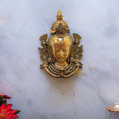 Brass Lord Shiva Wall Hanging 11 Inch by vendor-unknown - Hindu Gods (View 7)