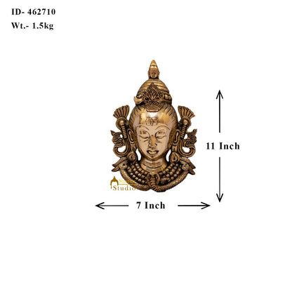 Brass Lord Shiva Wall Hanging 11 Inch by vendor-unknown - Hindu Gods (View 8)