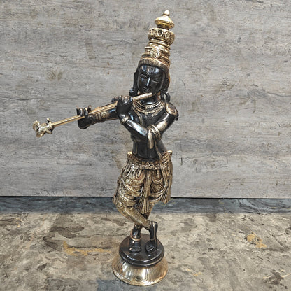 Brass Hindu God Krishna Idol Statue Decor 2 Feet by vendor-unknown - Hindu Gods (View 8)