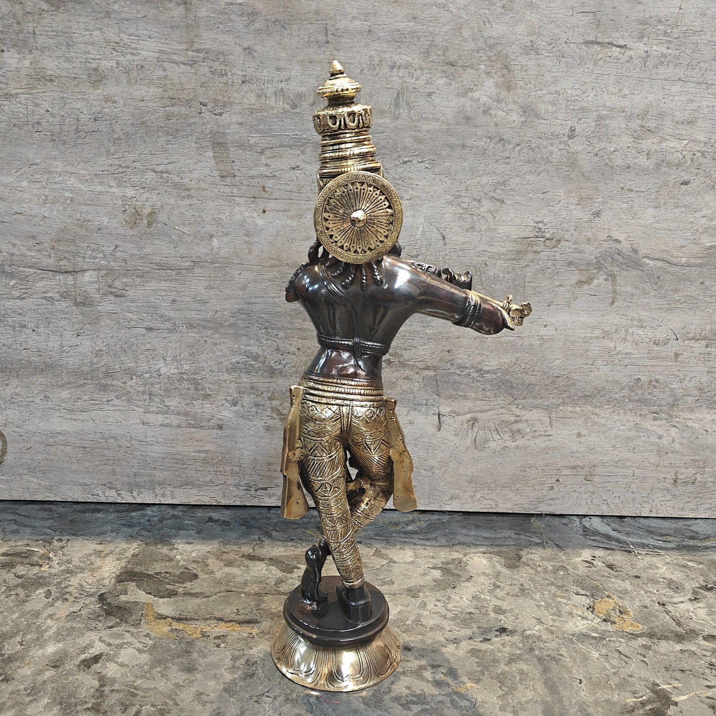 Brass Hindu God Krishna Idol Statue Decor 2 Feet