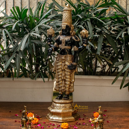Brass Tirupati Balaji Statue Religious Venkateshwara Idol Decor 32" by vendor-unknown - Hindu Gods (View 4)