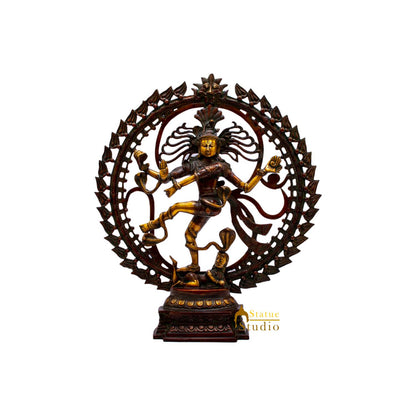 Brass Nataraja Dancing Shiva Statue For Decor And Gifting 2 Feet by vendor-unknown - Hindu Gods (View 5)