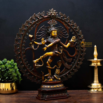 Brass Nataraja Dancing Shiva Statue For Decor And Gifting 2 Feet by vendor-unknown - Hindu Gods (View 3)