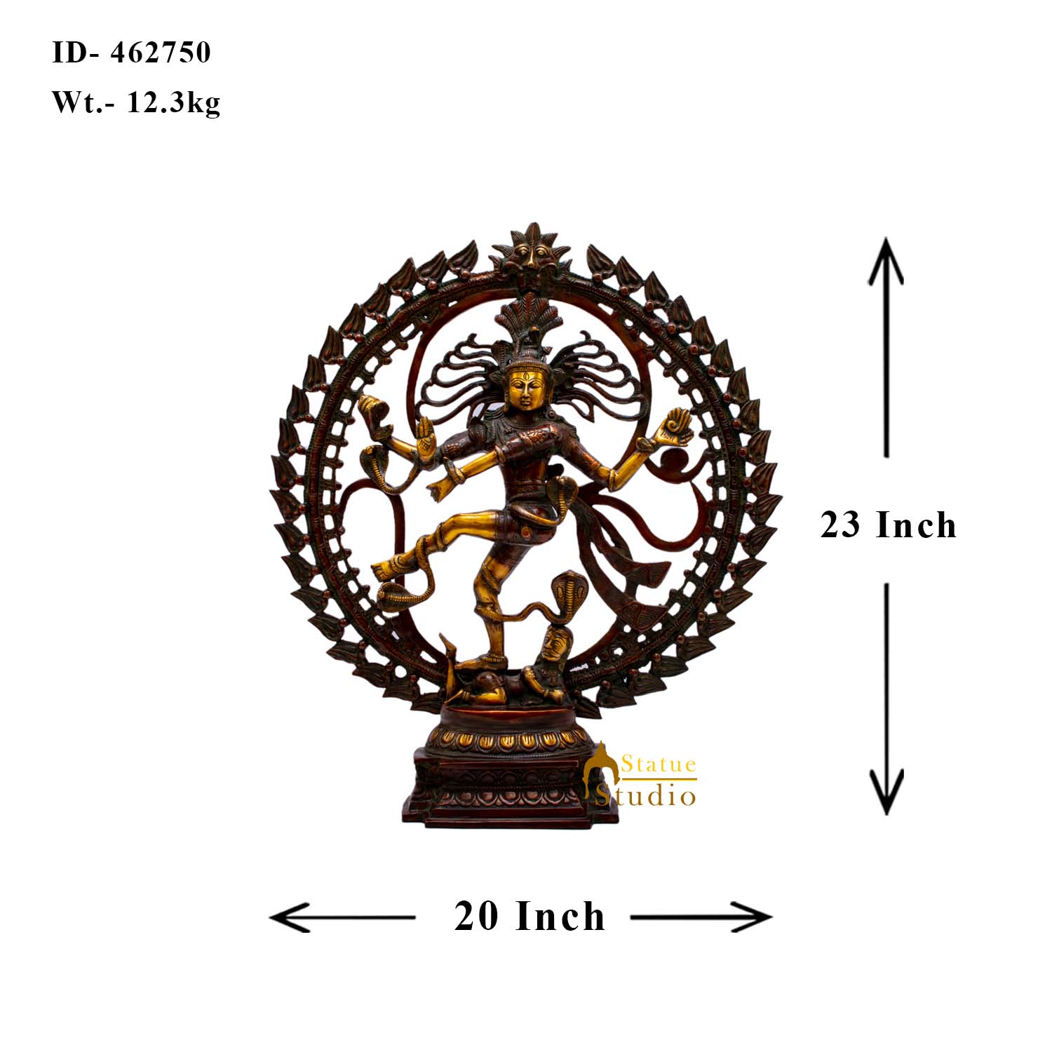 Brass Nataraja Dancing Shiva Statue For Decor And Gifting 2 Feet - Image 6