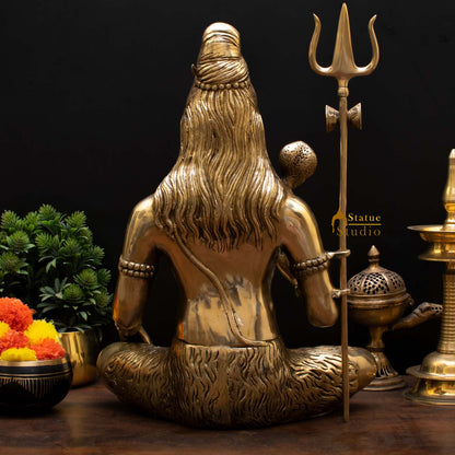 Brass Large Shiva Statue Mahadev For Home Decor 1.5 feet by vendor-unknown - Hindu Gods (View 5)