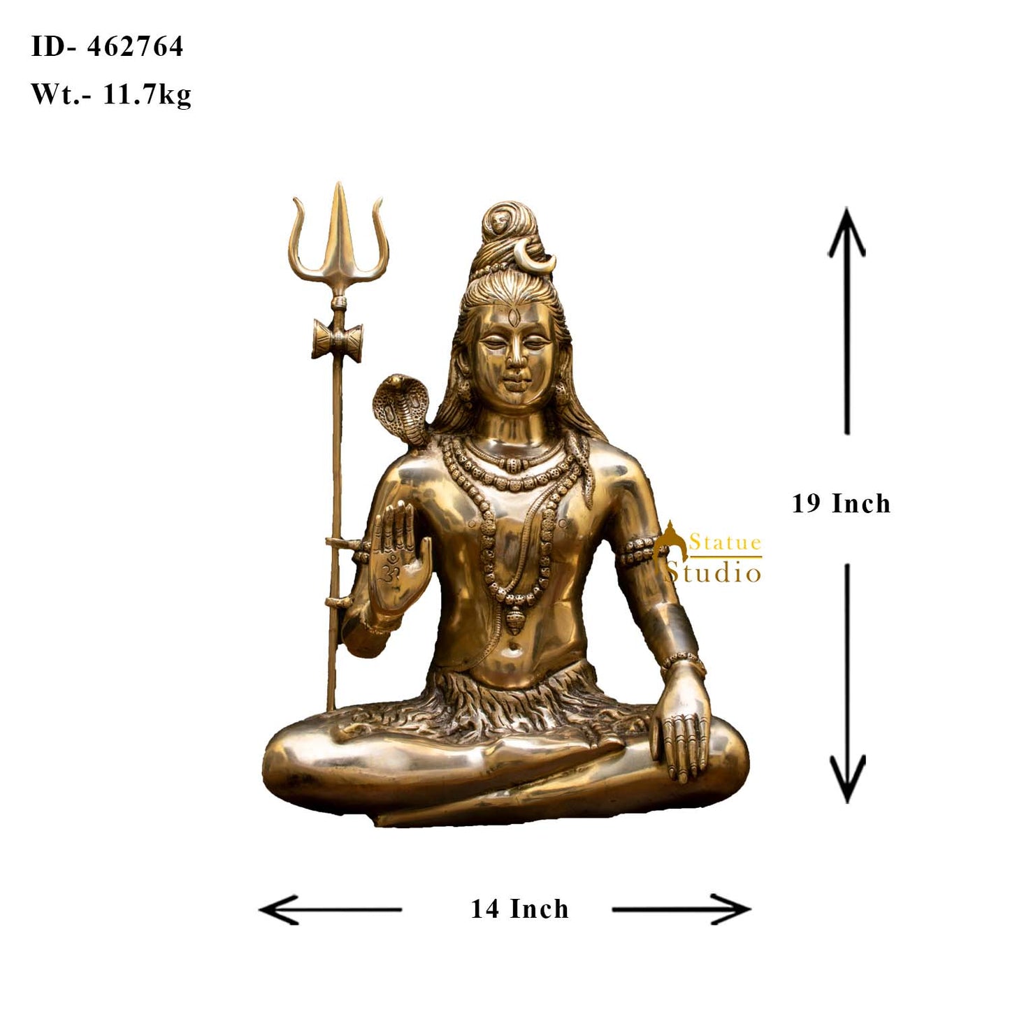 Brass Large Shiva Statue Mahadev For Home Decor 1.5 feet