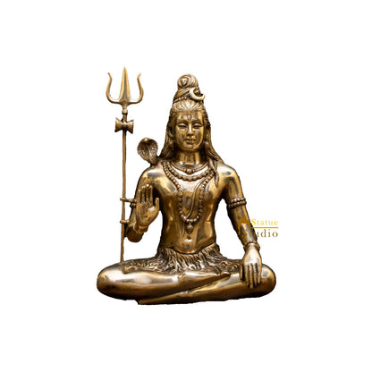Brass Large Shiva Statue Mahadev For Home Decor 1.5 feet by vendor-unknown - Hindu Gods (View 6)