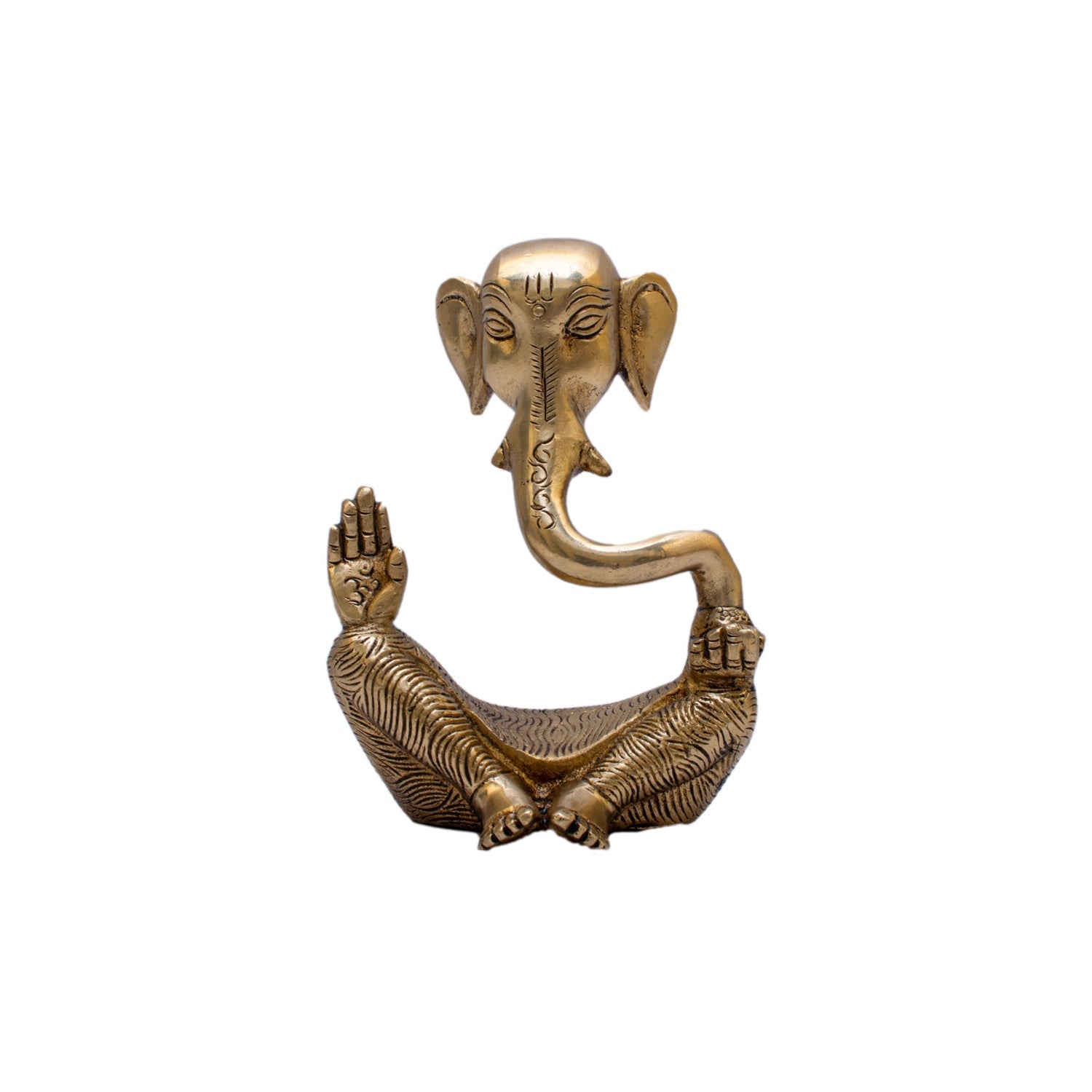 Brass Small Modern Ganesha Statue For Home Temple Decor 5" - Image 5