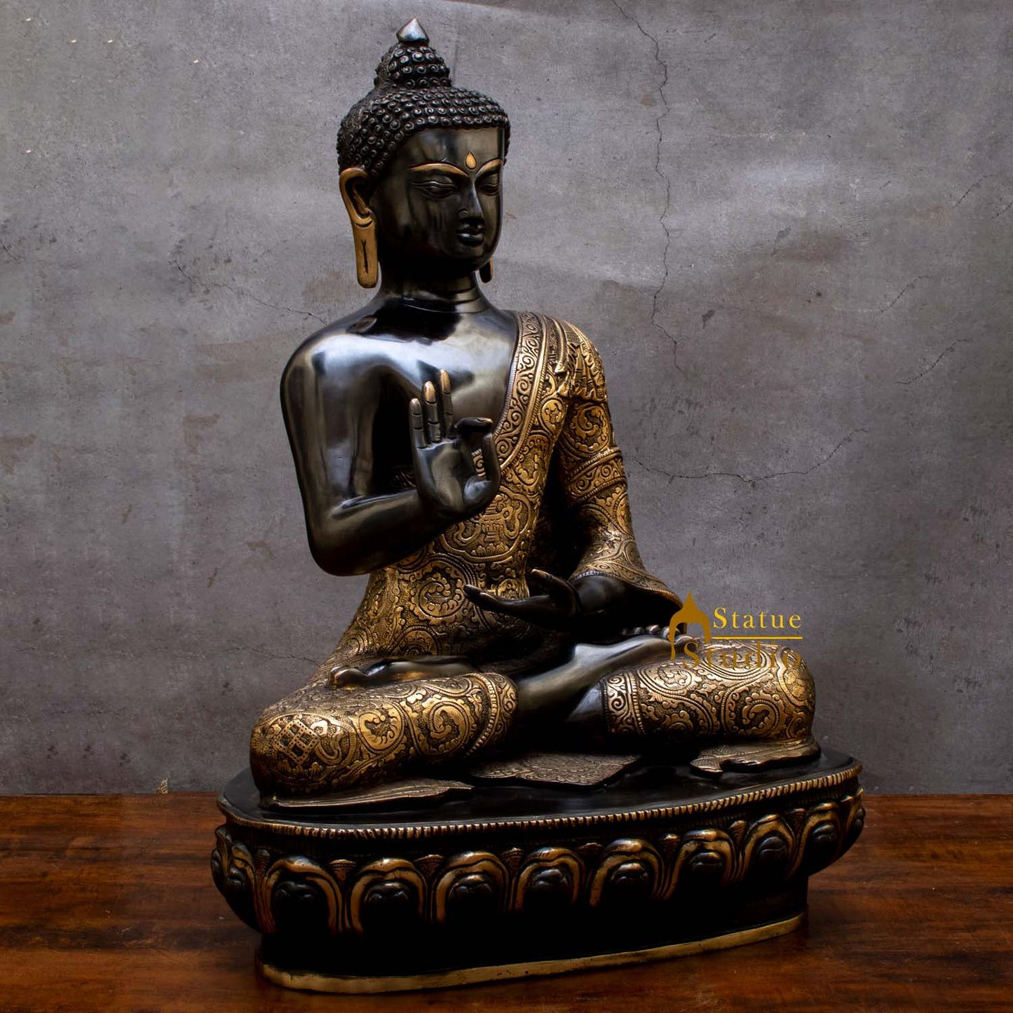 Brass Blessing Buddha Statue For Home Decor Gift 2 Feet