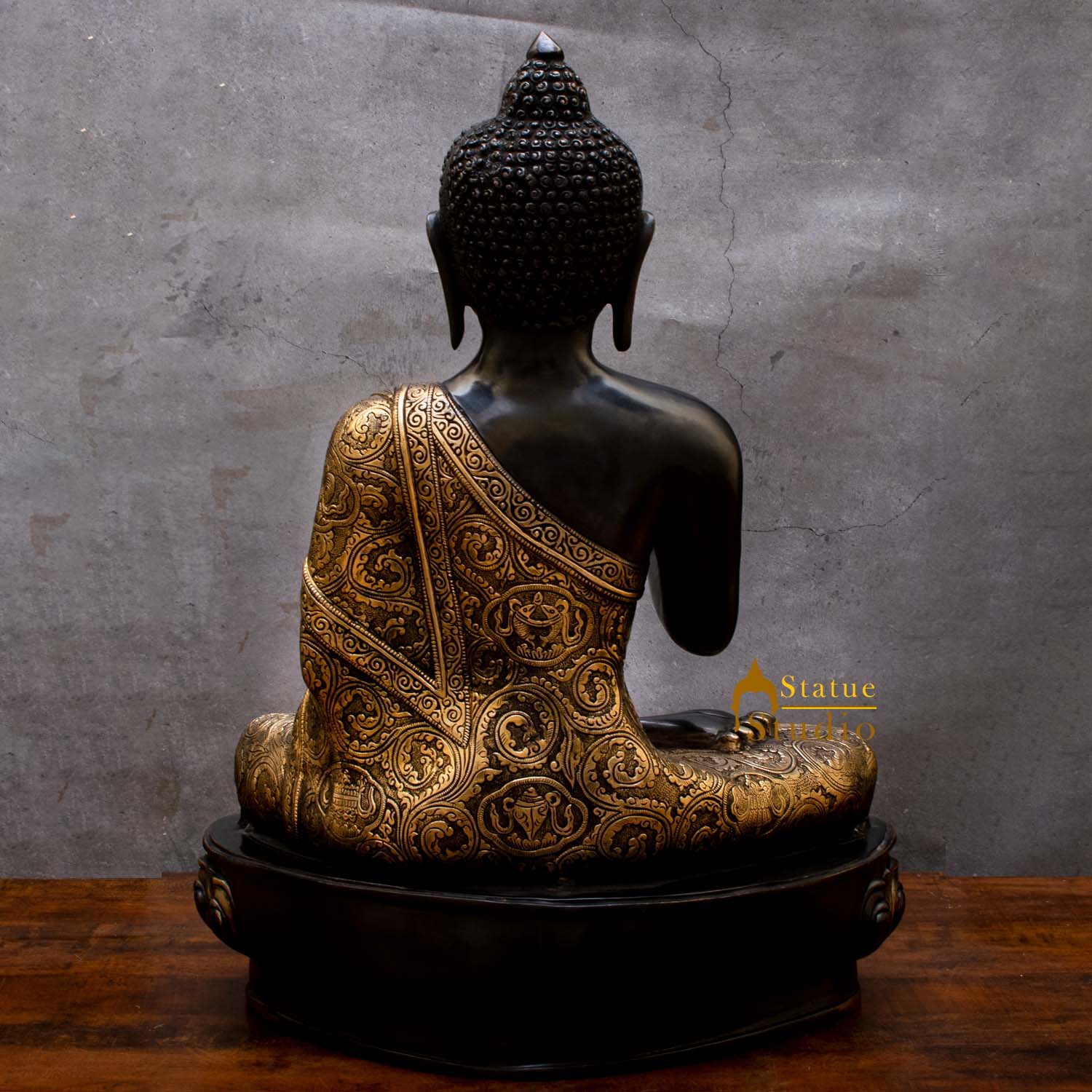 Brass Blessing Buddha Statue For Home Decor Gift 2 Feet - Image 5