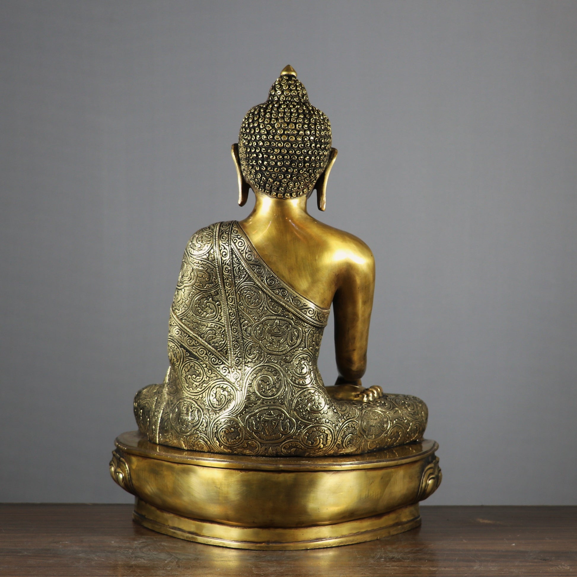Brass Large Buddha Idol Finely Crafted For Home Decor Showpiece 2 Feet - Image 7