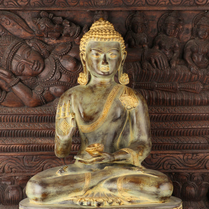 Brass Large Buddha Idol With Base Artistic For Home Decor Showpiece 2 Feet by vendor-unknown - Buddha (View 3)