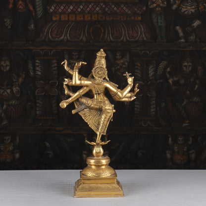 Artistic Brass Perumal Dancing Vishnu Avatar Vamana as Thirivikrama With 8 Arms 16 inch by vendor-unknown - Hindu Gods (View 5)