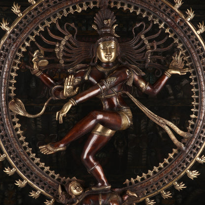 Brass Nataraja Statue Sculpture Lord Shiva Idol Showpiece Decor 3 Feet by vendor-unknown - Hindu Gods (View 4)