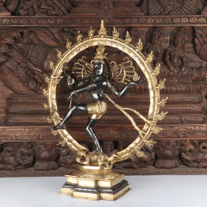 Brass Nataraja Statue Sculpture Vintage Black Finished Idol 2 Feet by vendor-unknown - Hindu Gods (View 5)