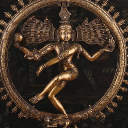 Brass Nataraja Statue Sculpture Idol For Decorative Showpiece 1.5 Feet by vendor-unknown - Hindu Gods (View 3)