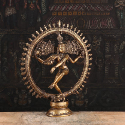 Brass Nataraja Statue Sculpture Idol For Decorative Showpiece 1.5 Feet by vendor-unknown - Hindu Gods (View 2)