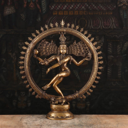 Brass Nataraja Statue Sculpture Idol For Decorative Showpiece 1.5 Feet by vendor-unknown - Hindu Gods (View 6)