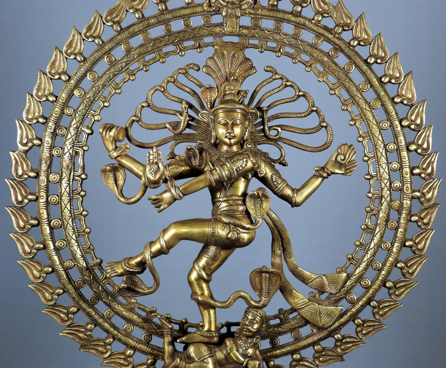 Brass Dancing Shiva Nataraja Statue Idol Sculpture Decor 27"
