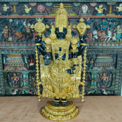 Brass Large Tirupati Balaji Statue Antique Religious Idol Decor 4 Feet by vendor-unknown - Gifting (View 3)