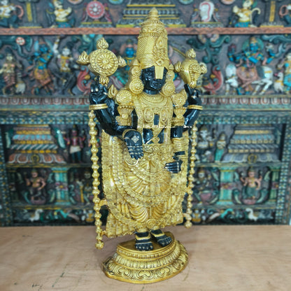 Brass Large Tirupati Balaji Statue Antique Religious Idol Decor 4 Feet by vendor-unknown - Gifting (View 5)