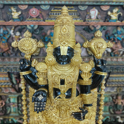 Brass Large Tirupati Balaji Statue Antique Religious Idol Decor 4 Feet by vendor-unknown - Gifting (View 6)