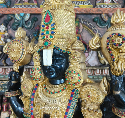 Brass Large Tirupati Balaji Statue Stone Work Religious Idol Decor 4 Feet by vendor-unknown - Hindu Gods (View 6)