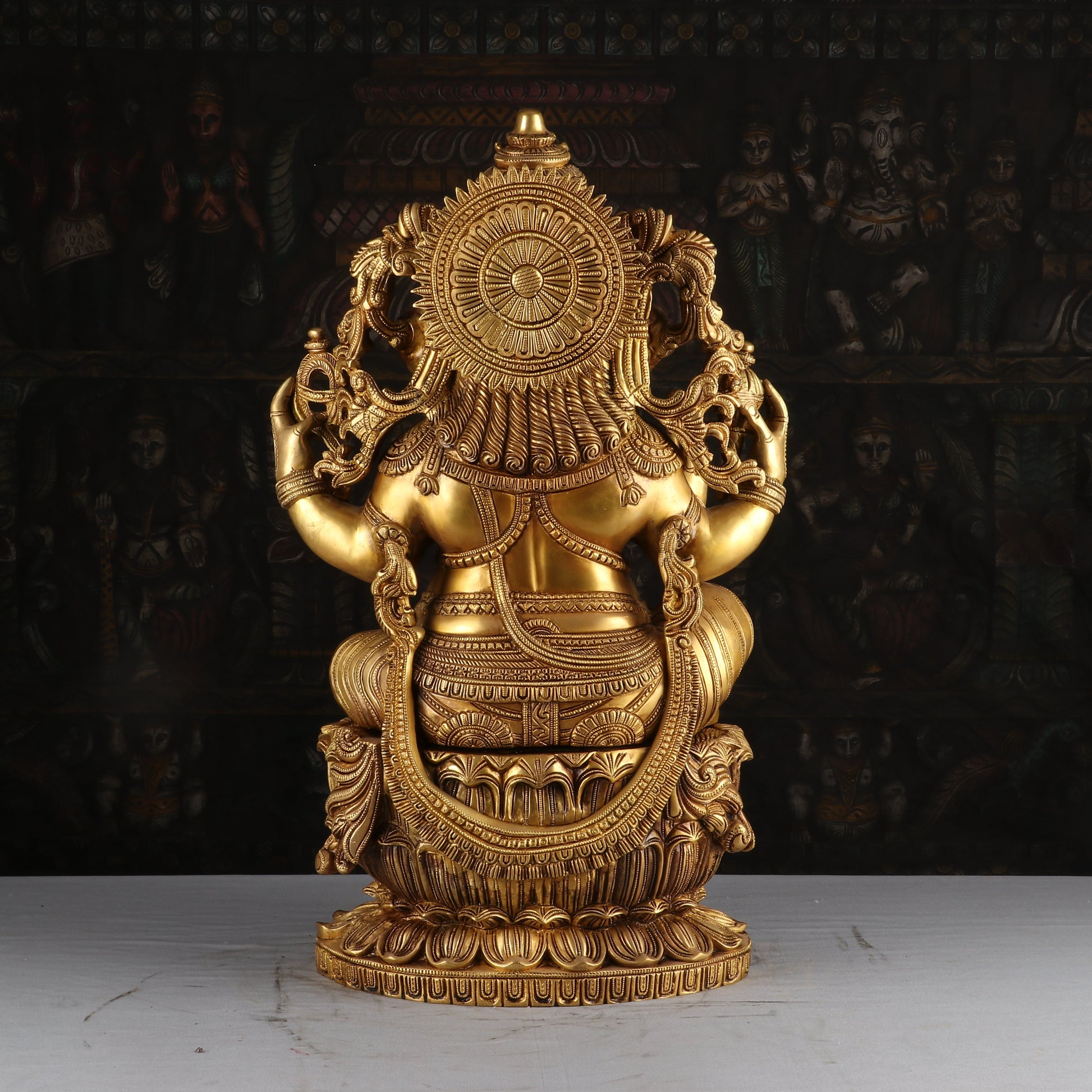 Brass Large Ganesha Statue Sculpture For Home Decor Showpiece 2 Feet - Image 5