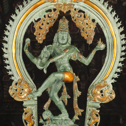 Brass Large Nataraja Idol Antique Finish Home Office Decor Statue Showpiece 27" by vendor-unknown - Hindu Gods (View 6)