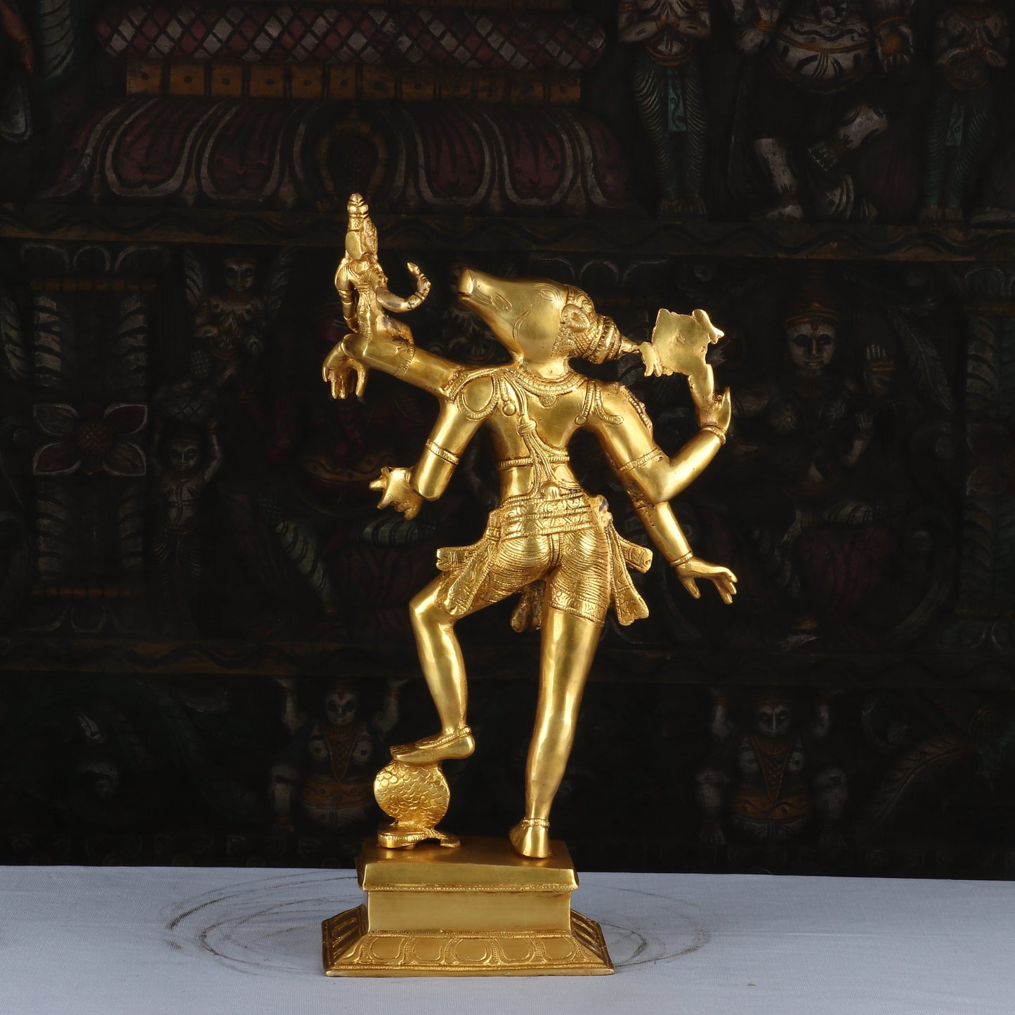 Brass Handicraft Varaha Lakshmi Statue Idol Religious Decor 1.5 Feet