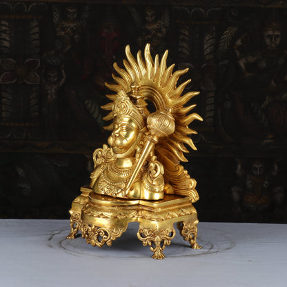 Brass Hanuman Bust Statue Home Office Pooja Room Decor Gift Idol 14 Inch by vendor-unknown - Hindu Gods (View 4)