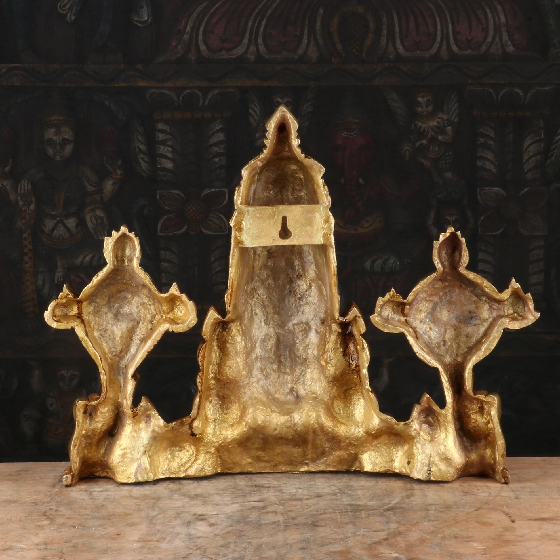 Brass Balaji Head Statue Antique Religious Decor Idol 15" - Image 6