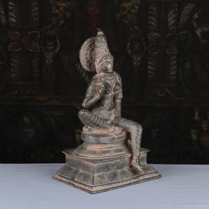 Brass Goddess Parvati Statue Idol Religious Antique Finished Home Temple Decor 1 Feet by vendor-unknown - Hindu Gods (View 3)