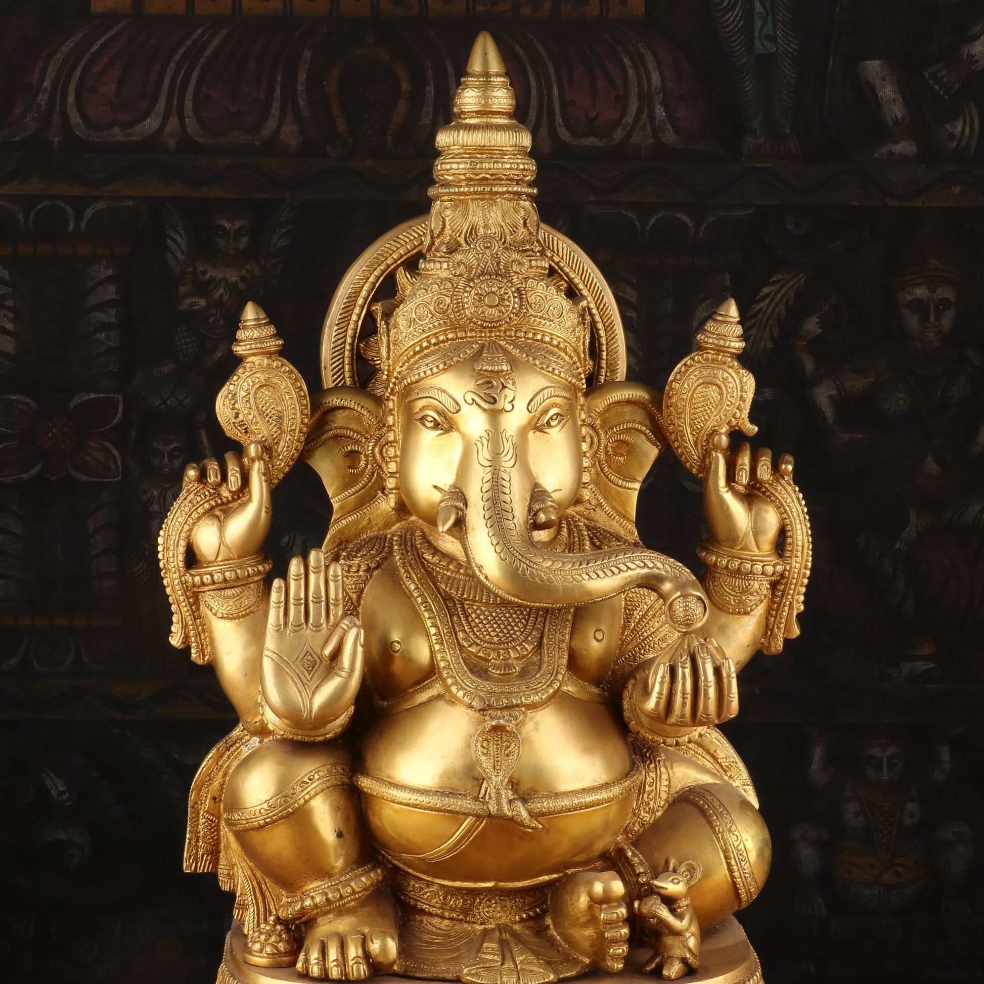 Superfine Brass Surya Ganesha Statue For Home Decor Showpiece 20" - Image 6