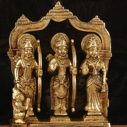 Brass Antique Ram Darbar Statue Rama Family Idol Religious Home Temple Decor 7" by vendor-unknown - Hindu Gods (View 2)